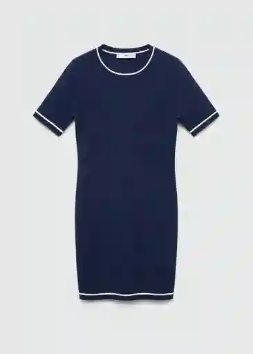 Vestido Pipe Navy Talla M Mujer Mango