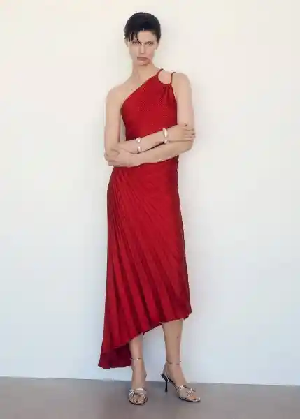 Vestido Claudia Rojo Talla 18 Mujer Mango