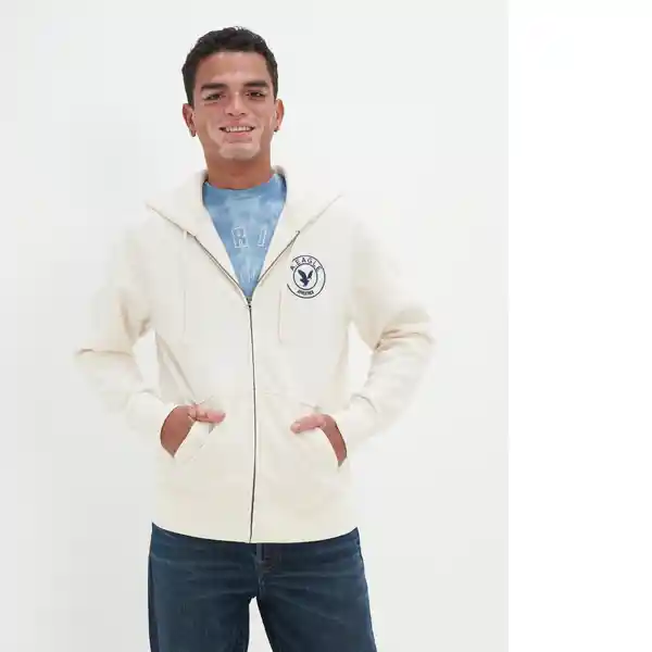 Buzo Blanco Talla: SMALL American Eagle