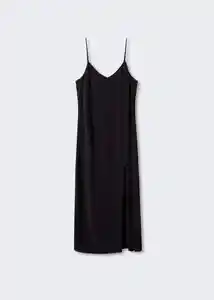 Vestido Asun Negro Talla 24 Mujer Mango