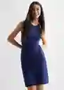 Vestido Cabo Azul Talla 18 Mango Teen Girl Mango