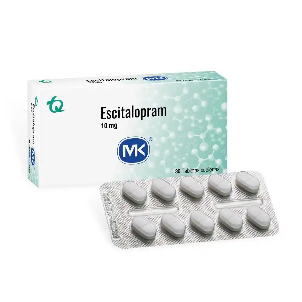 Mk Escitalopram (10 mg) 30 Tabletas
