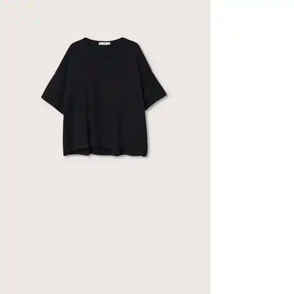 Camiseta Chalabig Negro Talla 24 Mujer Mango