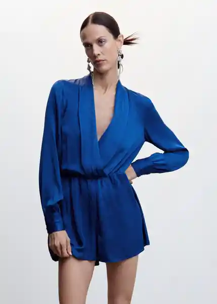 Mono Casino Azul Talla Xs Mujer Mango