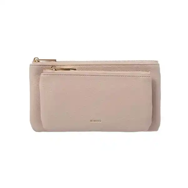 Bolso Cartera Multiuso Con Asa de Mano Color Negro Serie Miniso
