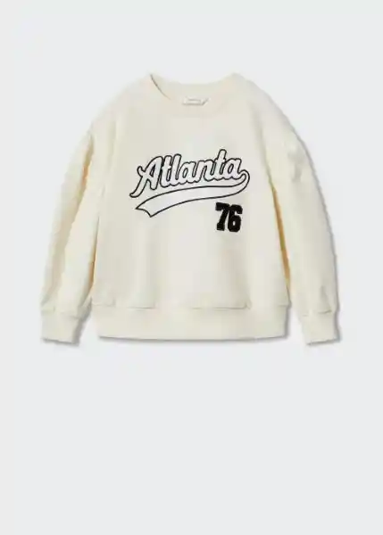 Sudadera Atlanta Offwhite Talla 12 Niñas Mango