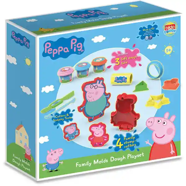 Happy Line Juguete Masilla y Moldes Familia Peppa Pig