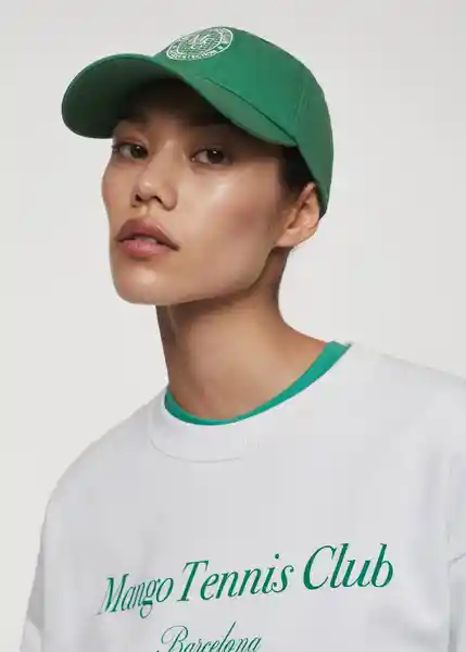 Gorra Mtc Verde Talla 99 Mujer Mango