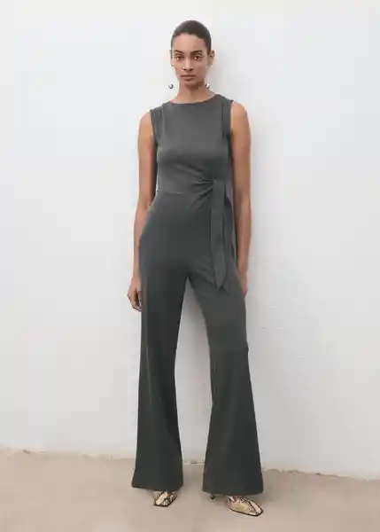 Enterizo Mono Copo Antracita Talla M Mujer Mango