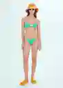 Braga Shell Turquesa Talla S Mujer Mango