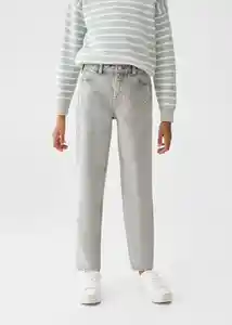 Jean Mom Tejano Gris Talla 10 Niña Mango