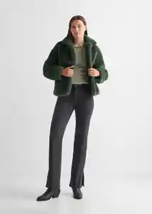 Abrigo Sherpa Verde Pastel Talla 19 Teen Niñas Mango