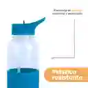 Vaso Plástico Con Asa y Funda de Serie Azul Miniso