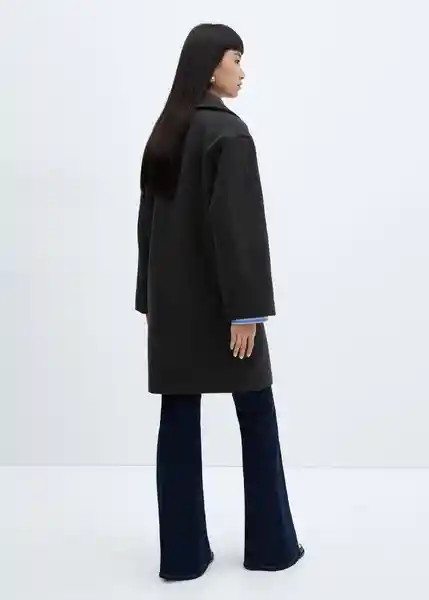 Abrigo Conguito Gris Talla 18 Mujer Mango