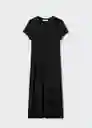 Vestido Susil Negro Talla 18 Mujer Mango