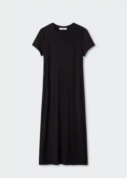 Vestido Susil Negro Talla 18 Mujer Mango