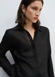 Camisa Doyle Negro Talla S Mujer Mango