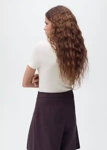 Jersey Camel Blanco Talla XS Mujer Mango