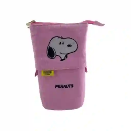 Cartuchera Expandible Serie Snoopy Colorful Vintage Rosa Miniso