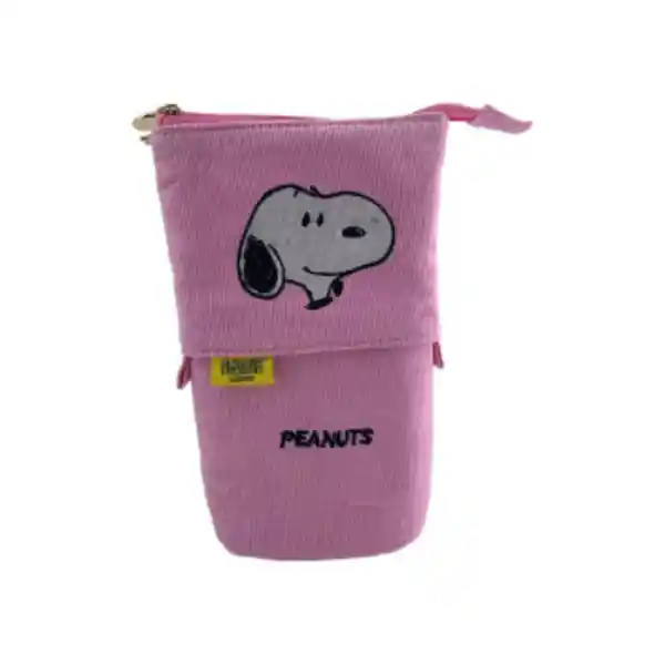 Cartuchera Expandible Serie Snoopy Colorful Vintage Rosa Miniso