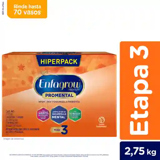 Alimento Lácteo Enfagrow Premium Promental Natural 3 2750 g