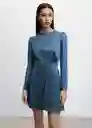 Vestido Tonya Azul Talla XL Mujer Mango