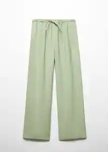 Pantalón Lisa-w Verde Talla L Mujer Mango