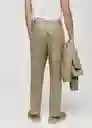 Pantalón Brunsa Khaki Talla 42 Hombre Mango