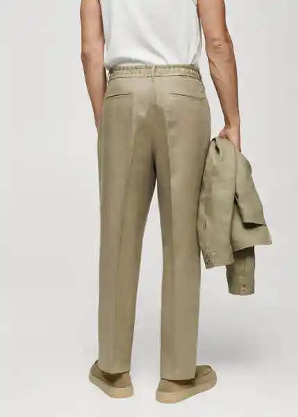 Pantalón Brunsa Khaki Talla 42 Hombre Mango