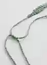 Collar Flora Verde Pastel Talla 99 Mujer Mango