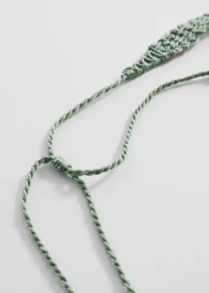 Collar Flora Verde Pastel Talla 99 Mujer Mango