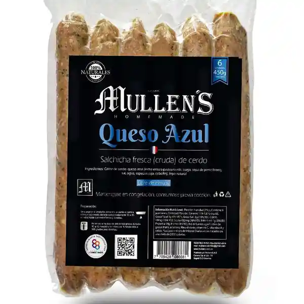 Mullens Salchicha Queso Azul