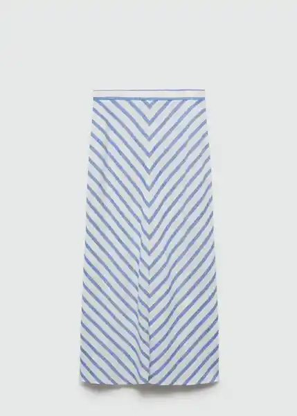 Falda Marina Blanco Talla 36 Mujer Mango