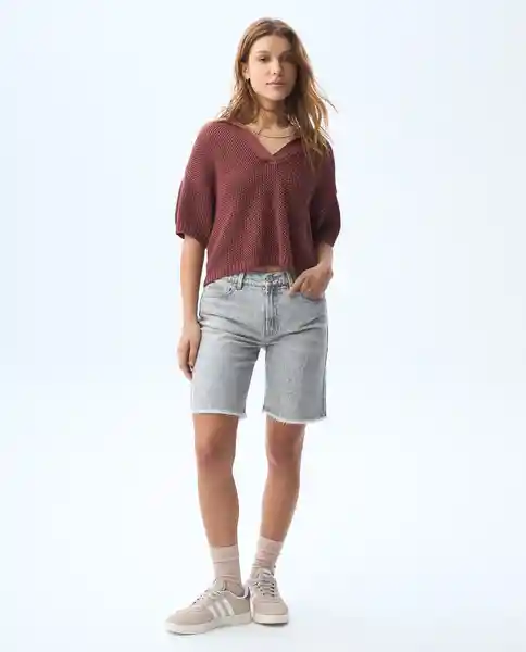 Camiseta Mujer Café Talla M 601G010_CAF191430 Americanino