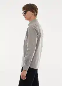 Camisa Cuers Khaki Talla M Hombre Mango