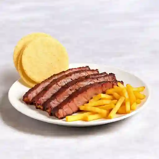 Costillas y Papas a la Francesa