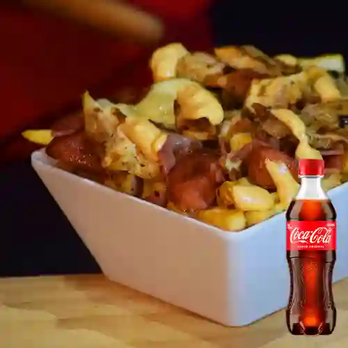 Combo Salchipapa Pollo Bacón +Cocacola Orig 400ml