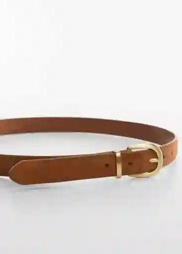Cinturón Mayo Marrón Talla M Mujer Mango