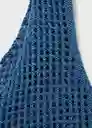 Top Fabri Azul Talla M Mujer Mango