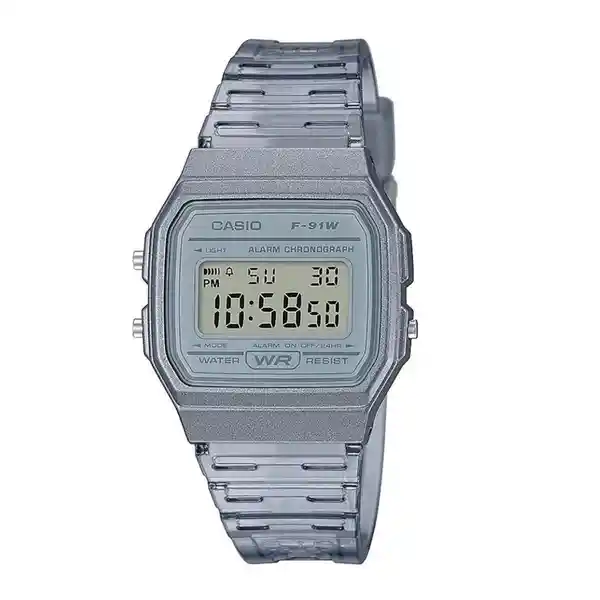 Reloj Vintage Mujer Transparente F91WS-8DF Casio