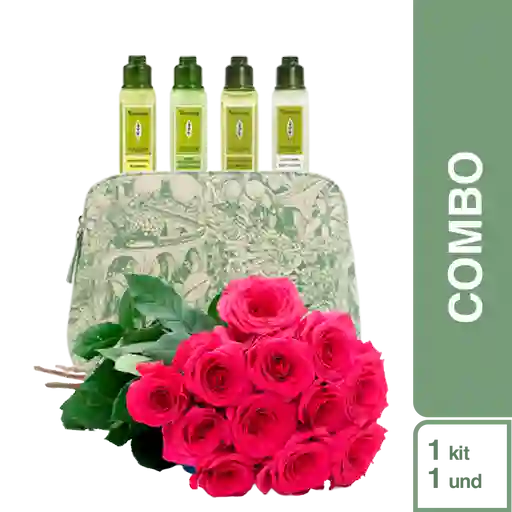 Combo Rosas Rosadas Premium + Kit Verbena Viajera
