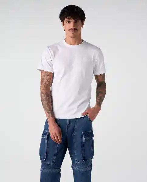 Camiseta Hombre Blanco Talla M 842G006_BLA110601 Americanino
