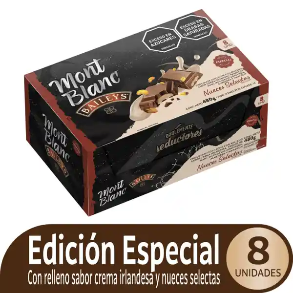 Mont Blanc Golosina Maní Baileys Nueces 60 g x 8 Und