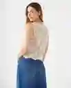 Suéter Tejido Crudo Puro Claro Talla L 669F203 Esprit