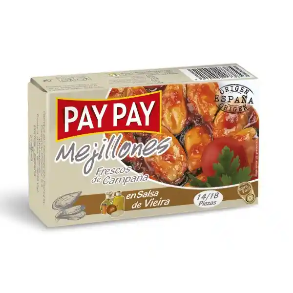 Pay Pay Mejillón Mejillones en Salsa de Vieira