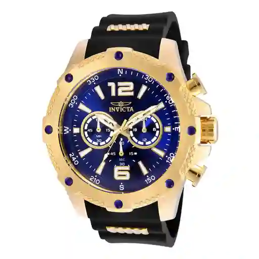 Invicta Reloj Hombre Dorado Negro Inv19659