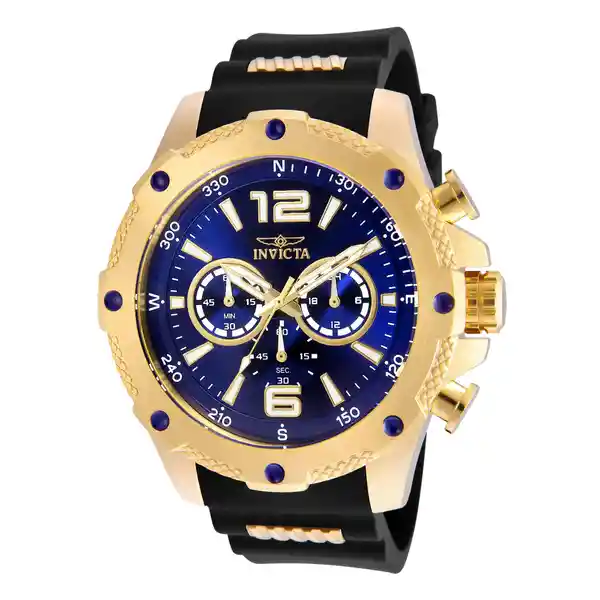Invicta Reloj Hombre Dorado Negro Inv19659