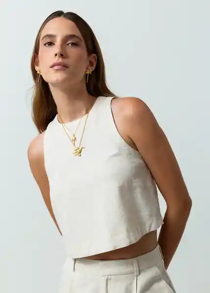 Camisa Tina Mujer Crudo Abedul Claro Talla S 512G399 Naf Naf