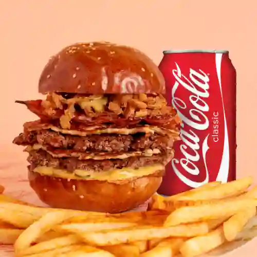 Smacheese Burger + Papas + Coca Cola