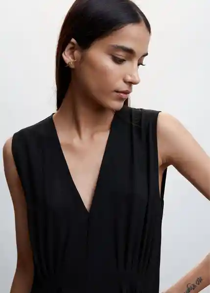 Vestido Oporto-A Negro Talla S Mujer Mango